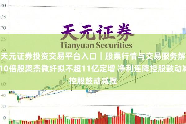 天元证券投资交易平台入口｜股票行情与交易服务解析 10倍股聚杰微纤拟不超11亿定增 净利连降控股鼓动减捏